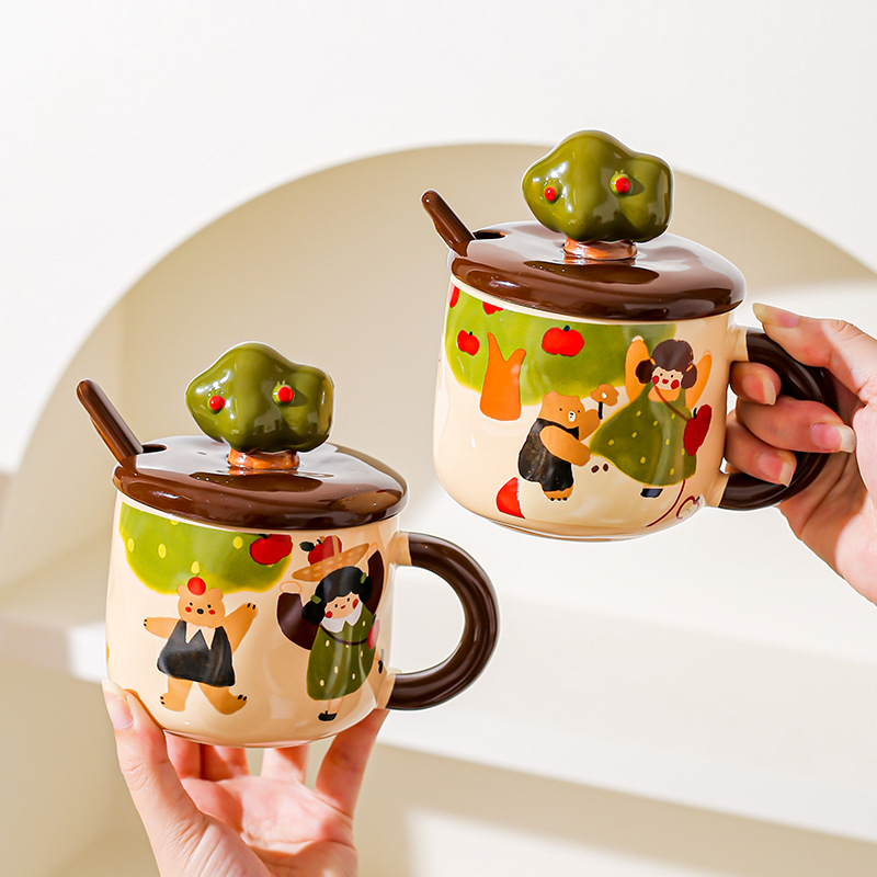 Anime Merchandise Mugs - Милый мультфильм аниме товары Apple Tree