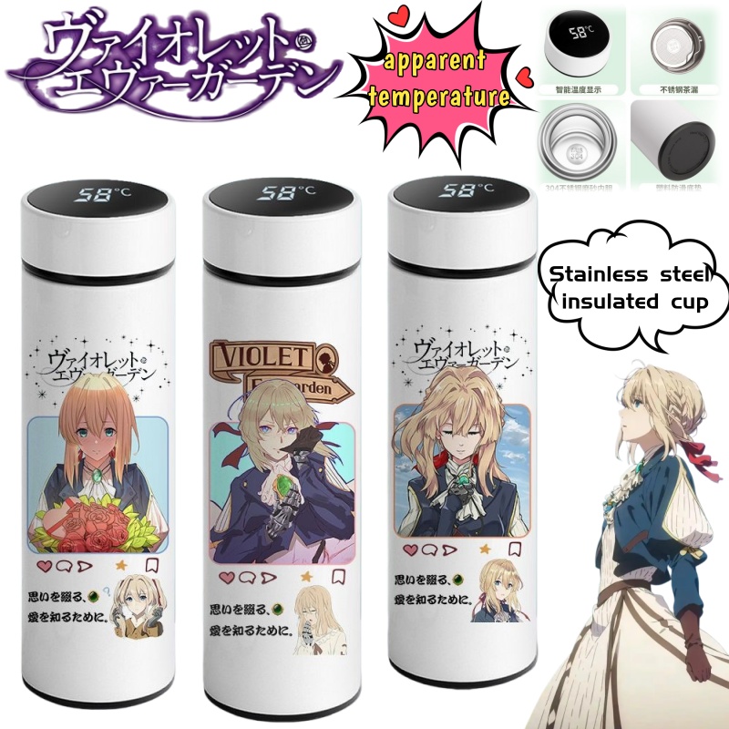 Anime Merchandise Mugs - Фиолетовый Evergarden, ретро, художественный креативный аниме,