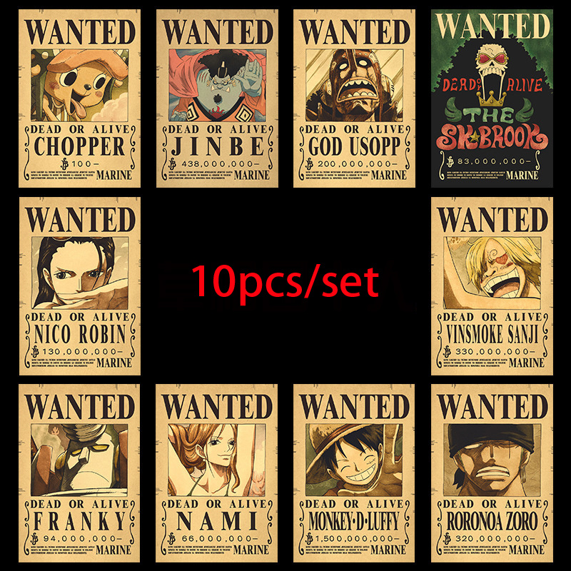 10 шт. Аниме One Piece: Плакат – обзор и цена Zoro Anime Merchandise