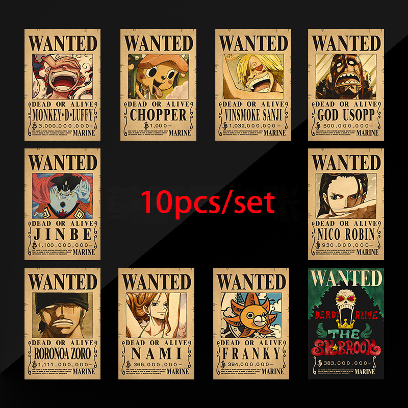 10 шт. Аниме One Piece: Плакат – обзор и цена Zoro Anime Merchandise