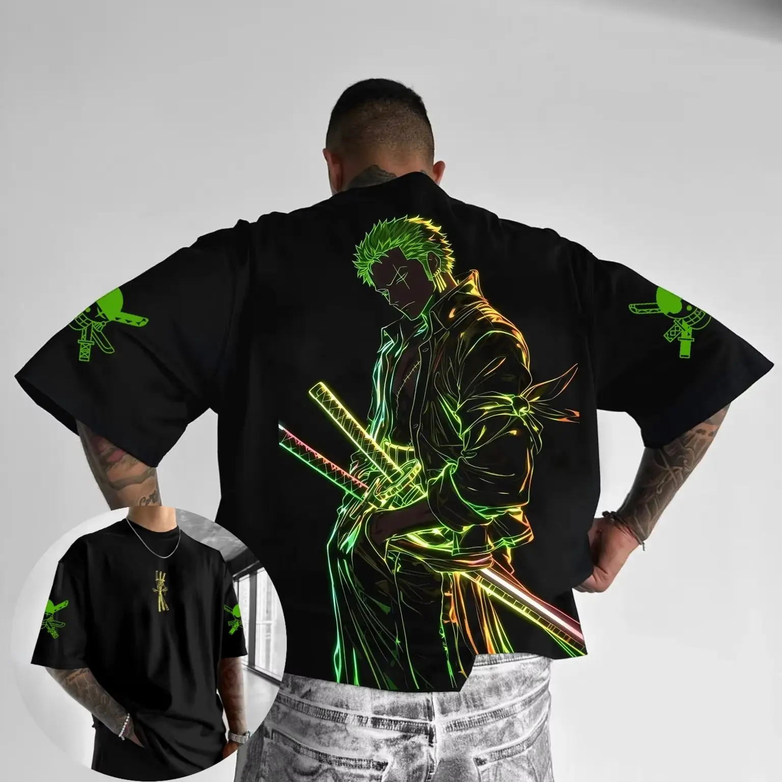 Летняя цельная футболка с рису – обзор и цена Zoro Anime Merchandise